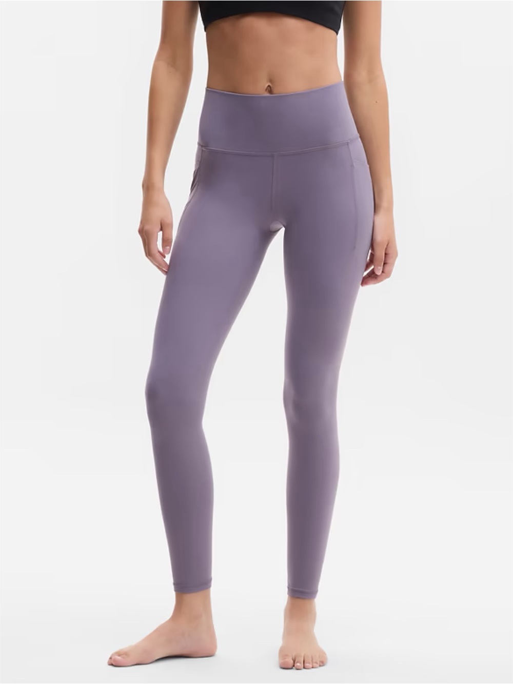 Athleta Purple Salutation Stash Pocket II 7/8 Tight High Rise Leggings Small